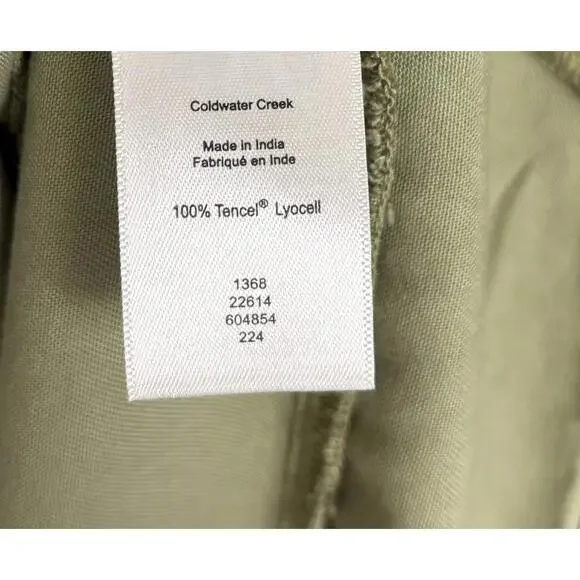 Coldwater Creek Olive Green Sleeveless Dress - Picture 5 of 6